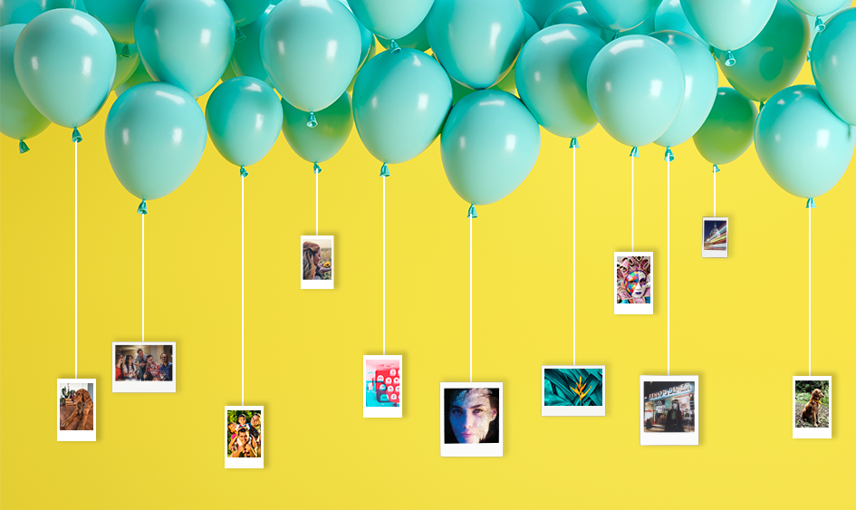 Globos y fotos instantáneas, la decoración perfecta para celebrar