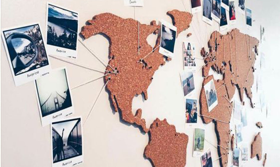 Mapamundi con instax