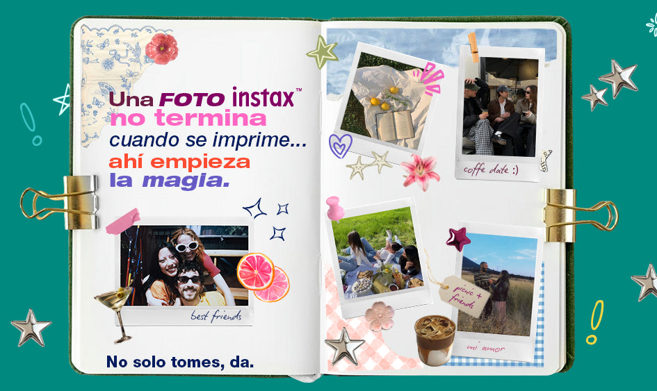 Una foto instax no termina cuando se imprime… ahí empieza la magia.