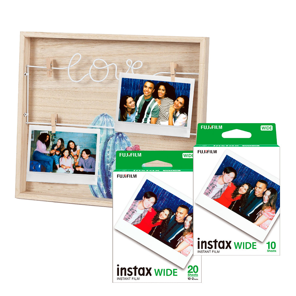Pack 3 Películas instax WIDE + Marco