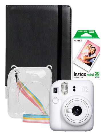 Paquete Instax Mini 12 Azul + 20 Fotos+ Funda+ Album