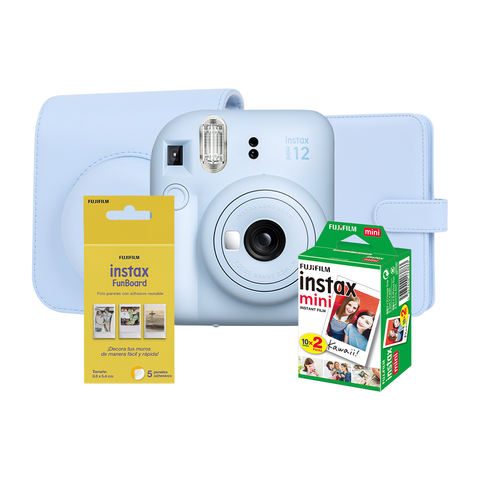 Paquete Instax Mini 12 Azul + Funboard