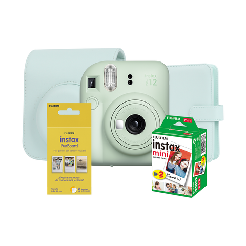 Paquete Instax Mini 12 Verde + Funboard