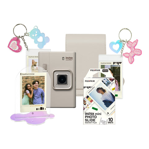 Paquete Instax Cámara Mini LiPlay Plus con Funda + Película y Accesorios