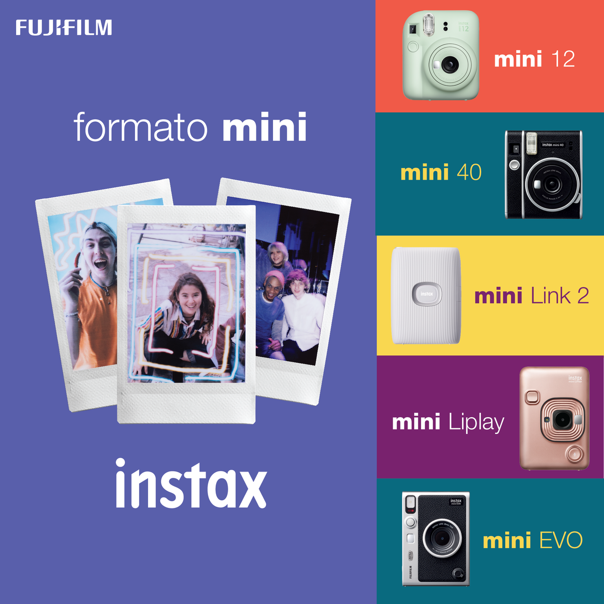 Camara Instantanea Fujifilm Instax Mini 12 Verde Con 20 laminas de Papel  Fotografico