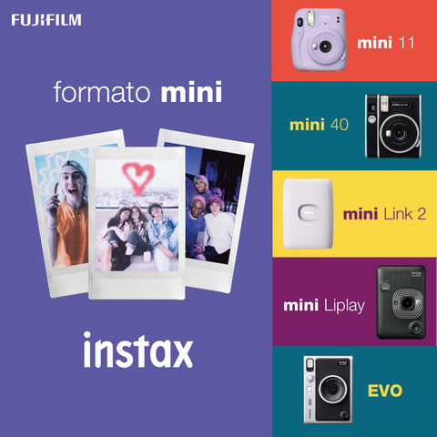 Cámara Fujifilm Instax Mini 7 + Coral con 10 fotos