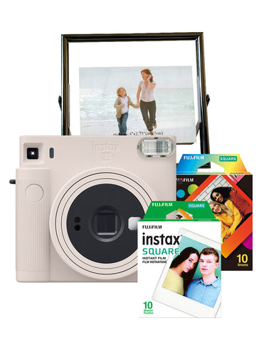 Instax SQ1 Blanco + Porta Retrato + 20 fotos